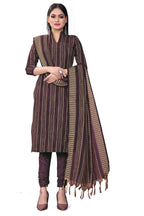 Purple Cotton Jacquard Woven Unstitched Dress Material - Tanvi | Grocsy