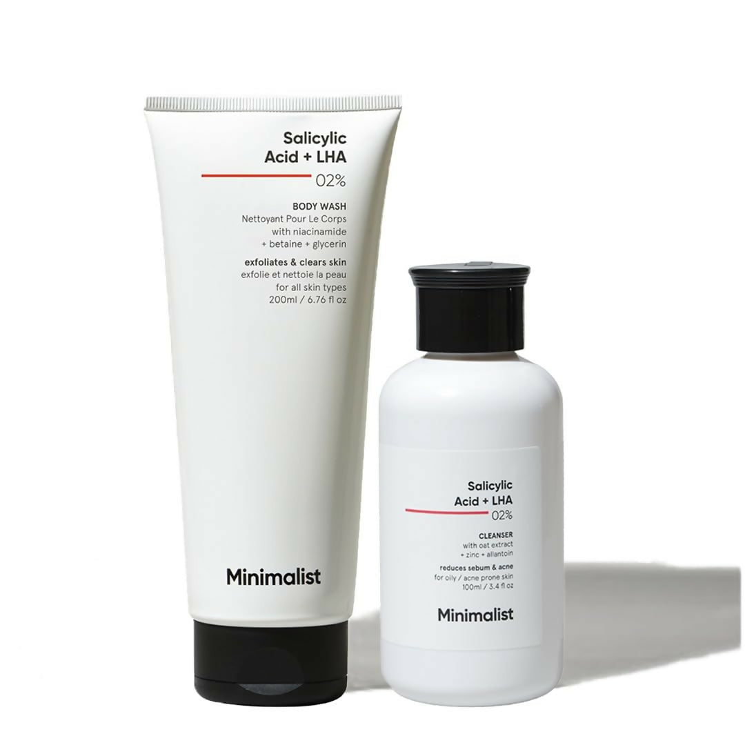 Minimalist Salicylic Acid Face Wash and Body Wash Combo | Grocsy