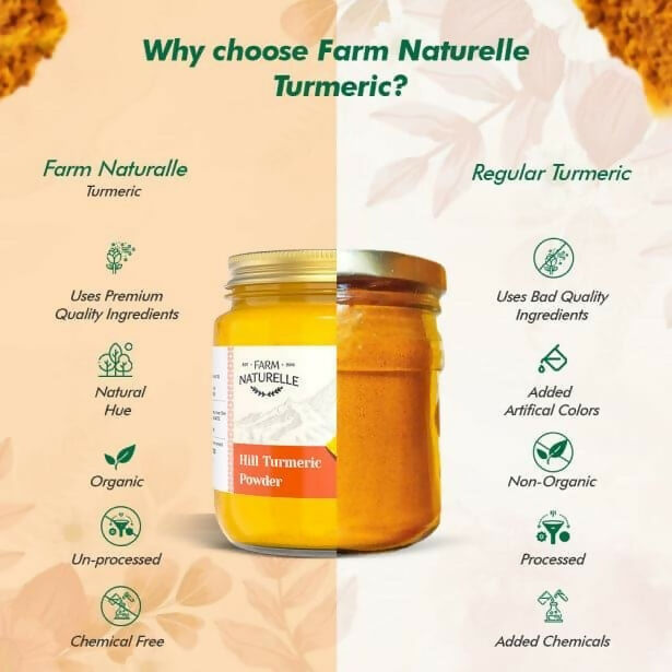 Farm Naturelle Himalayan Turmeric Powder Curcumin-Rich and Pure | Grocsy