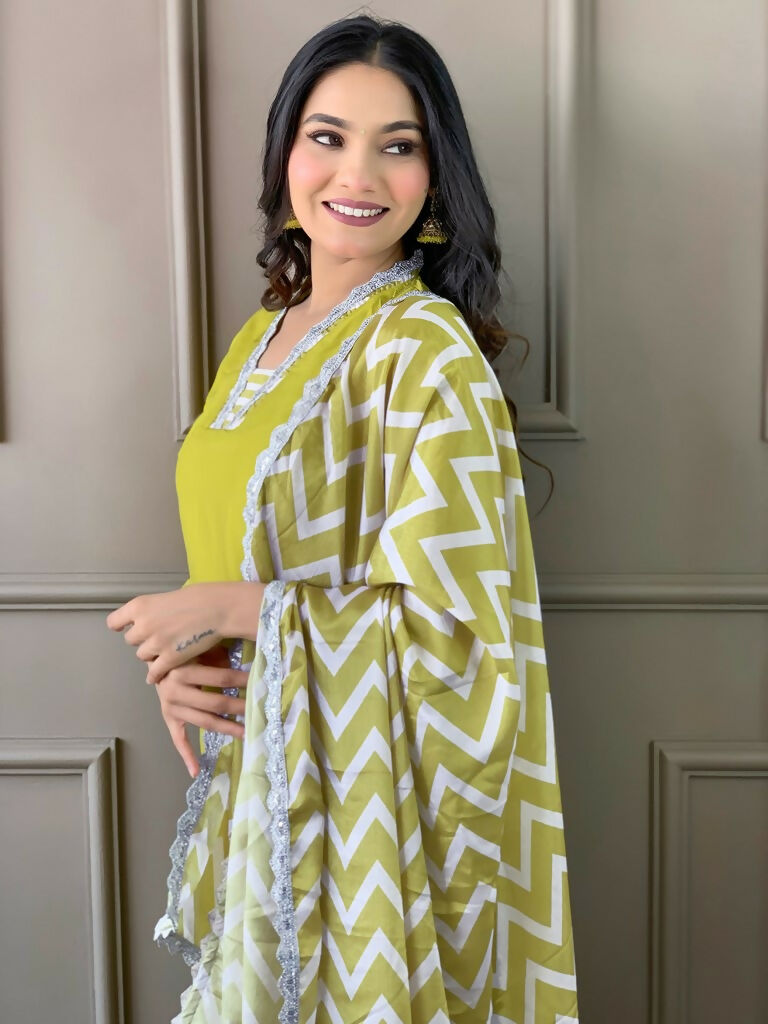 Partywear Designer Viscose Gajri Stitched Suit With Dupatta - Tanisha | Grocsy