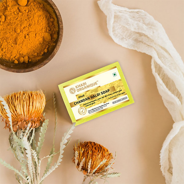 Khadi Organique Chandan Haldi Soap | Grocsy