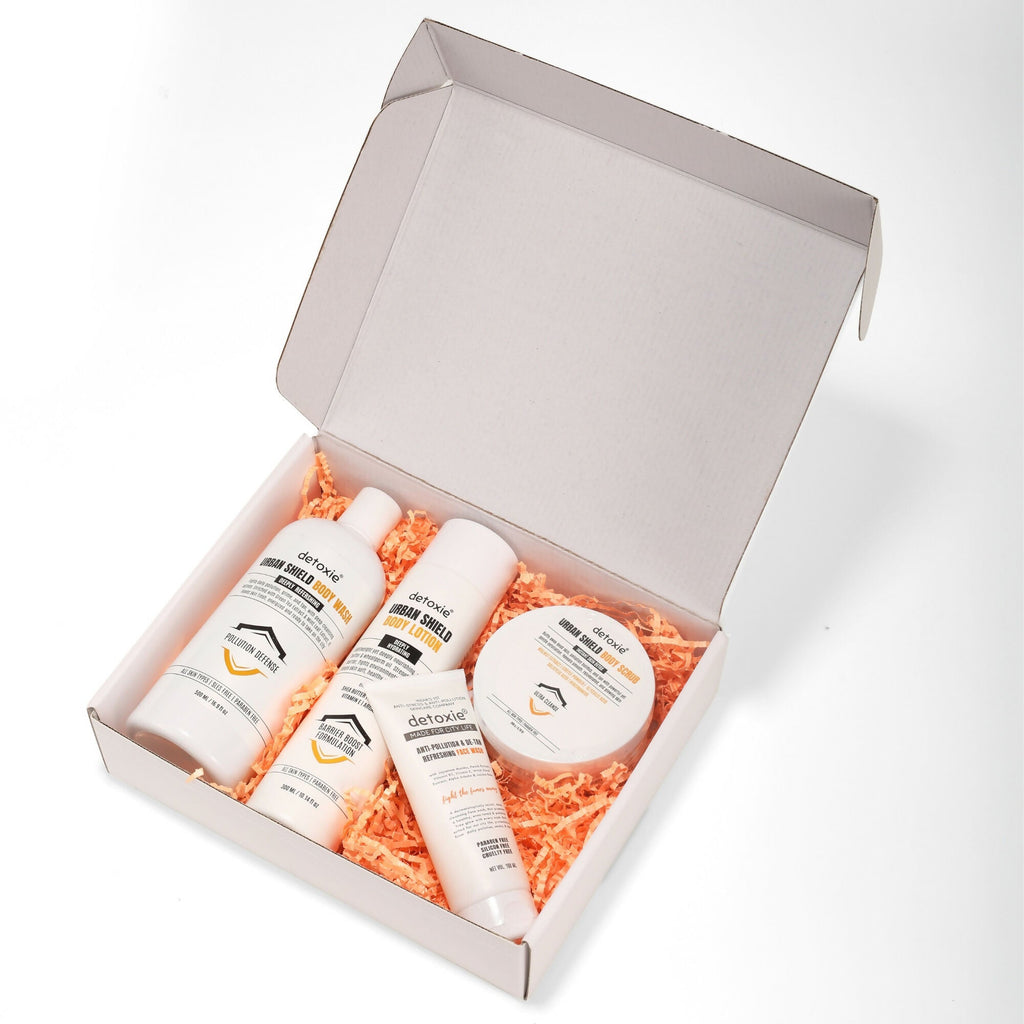 Detoxie Urban Shied Hustlers Unisex Anti-Pollution & De-Tan Daily Care Kit | Grocsy
