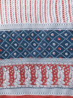 Yufta Women Blue & White Printed Pure Cotton Kurta with Palazzo & With Dupatta | Grocsy