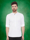 Even Apparels Men's Pure Cotton White Kurta | Grocsy