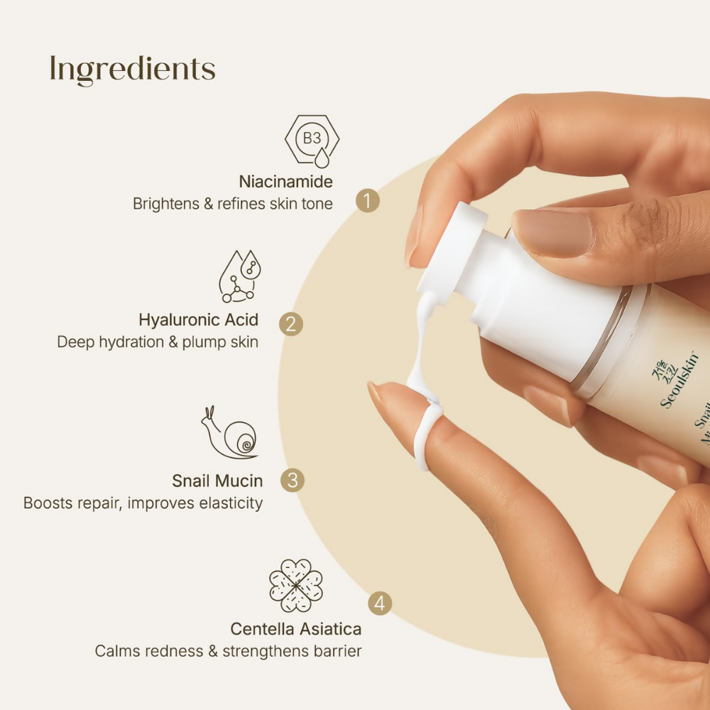 Seoulskin Snail Mucin Micro-needling Serum 7500 PPM | Grocsy