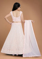 Wedding Designer Light Pink Heavy Fox Georgette Kidswear Lehenga - Aaradhna | Grocsy