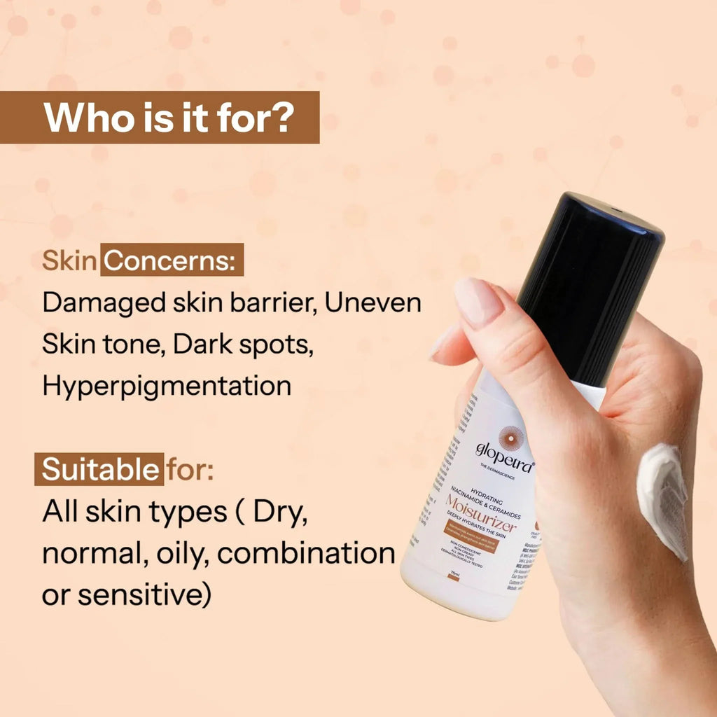 Glopetra Hydrating Niacinamide & Ceramides Moisturizer Deeply Hydrates The Skin | Grocsy