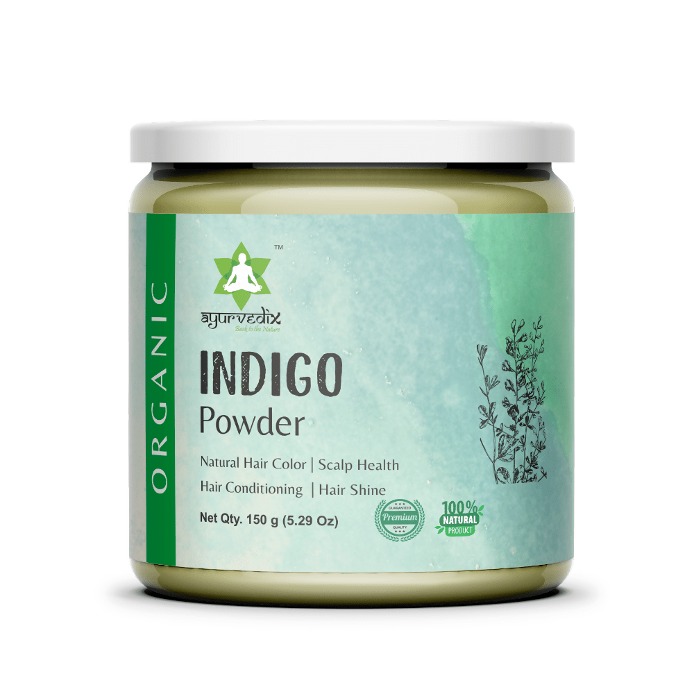 Ayurvedix Organic Indigo Powder - Natural Hair Colour | Grocsy