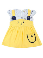 NammaBaby Baby Girl''s A-Line Mini Frock Dress - Yellow | Grocsy