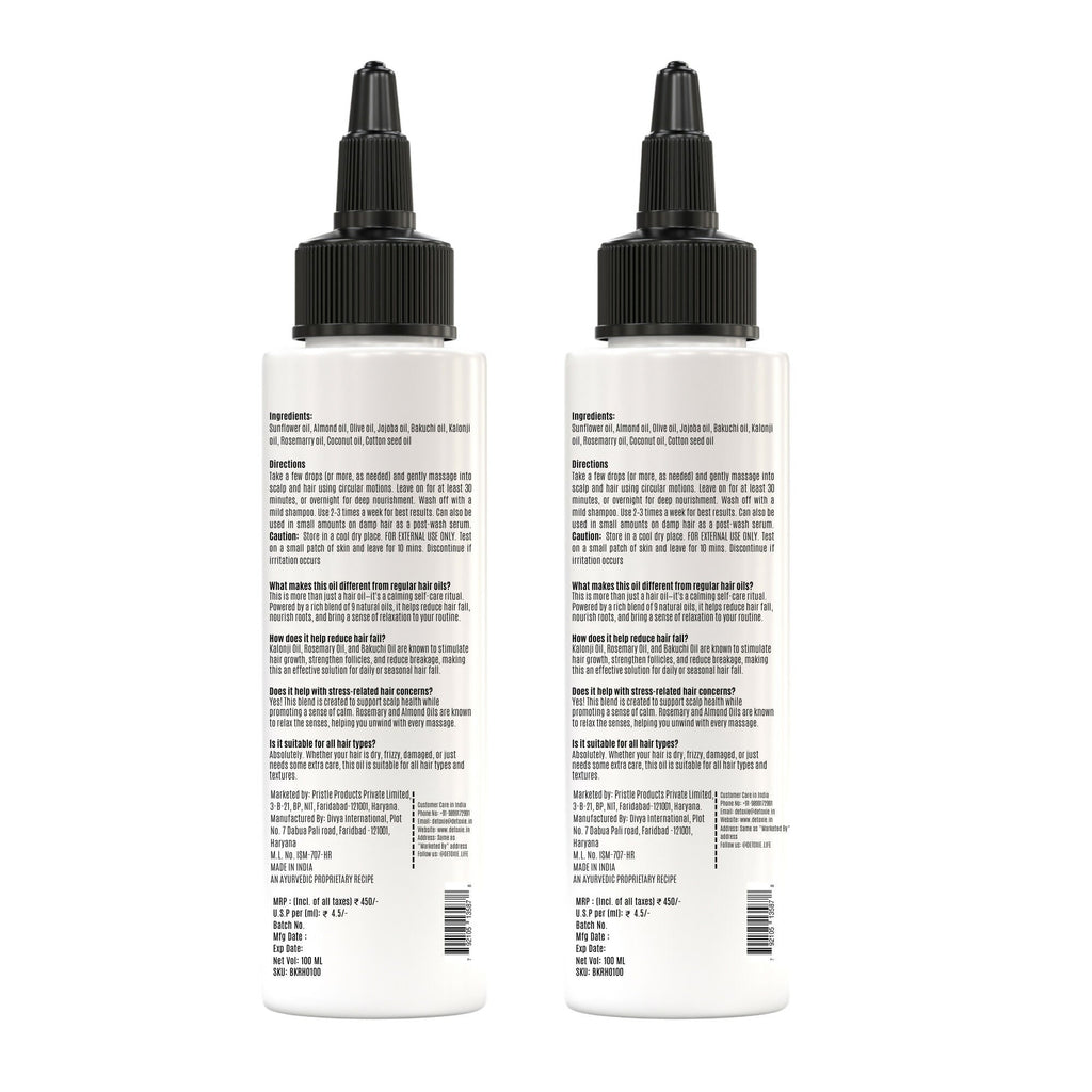 Detoxie Bakuchi Kalonji & Rosemary Hair Oil | Grocsy