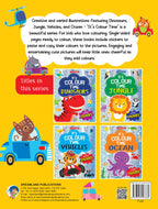 Dreamland Vehicles- It's Colour time with Stickers : Children Drawing, Painting & Colouring Book | Grocsy