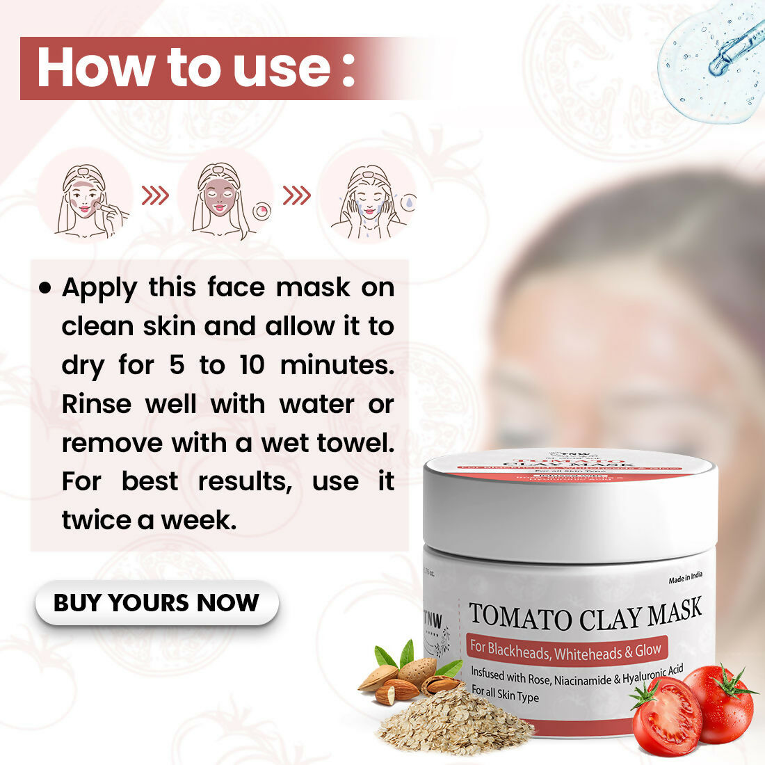 The Natural Wash Tomato Clay Face Mask | Grocsy