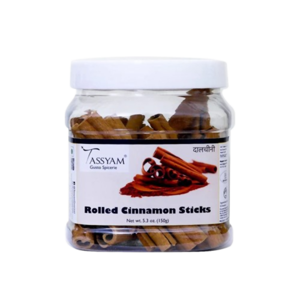 Tassyam Organics Premium Rolled Cinnamon Sticks | Grocsy