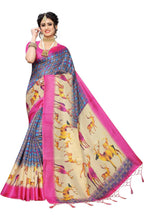 Vamika Multicolor & Pink Kalamkari With Jhalar Khadi Silk Saree | Grocsy