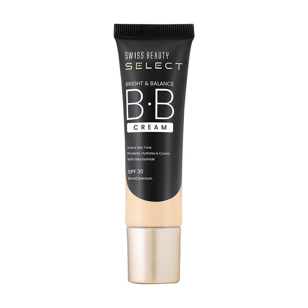 Swiss Beauty Select Bright & Balance BB Cream With Niacinamide - 1 Milk Shake | Grocsy