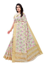 Vamika Cotton Polyester Silk Weaving Cream Saree (KERALA MANSHI) | Grocsy