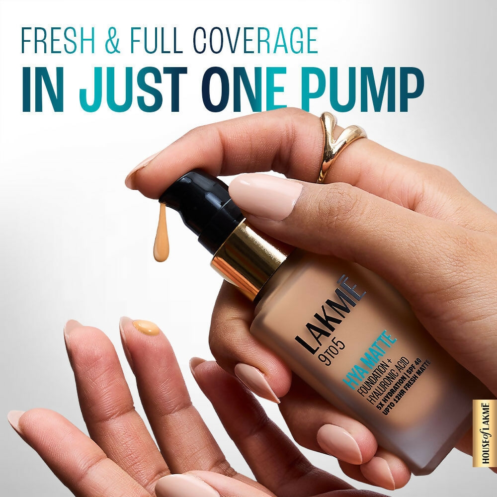 Lakme 9 To 5 Hya Matte Foundation + Hyaluronic Acid - Cool Cinnamon | Grocsy