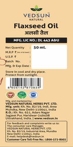 Vedsun Naturals Flax Seed Oil Alsi Ka Tel Pure Omega 3 Rich | Grocsy