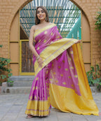 Vamsee Madhavi Purple Soft Silk Saree | Grocsy