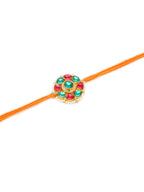 Designer kundan Rakhi - Ruby Raang | Grocsy