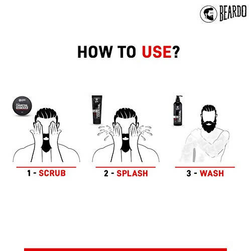 Beardo Activated Charcoal Combo | Grocsy