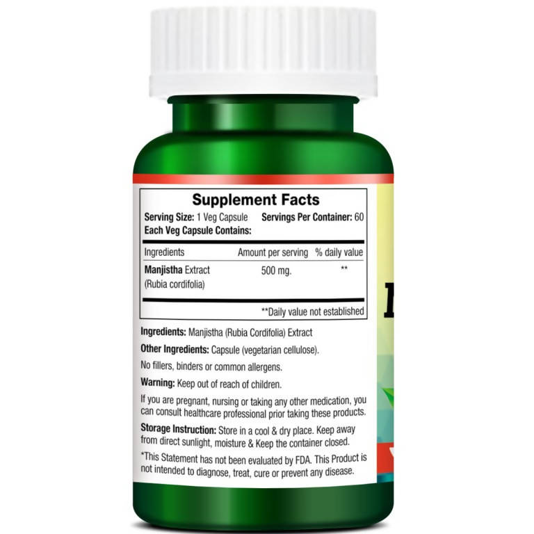 Morpheme Remedies Manjistha Capsules | Grocsy