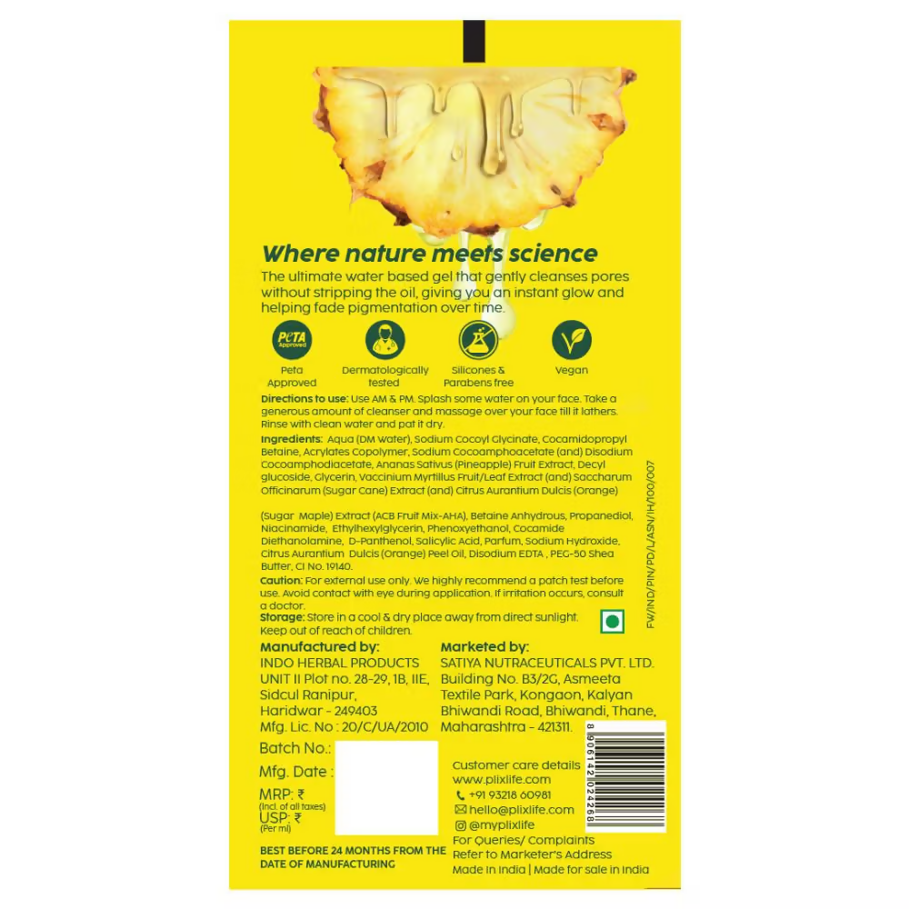 PLIX The Plant Fix Pineapple Facewash | Grocsy