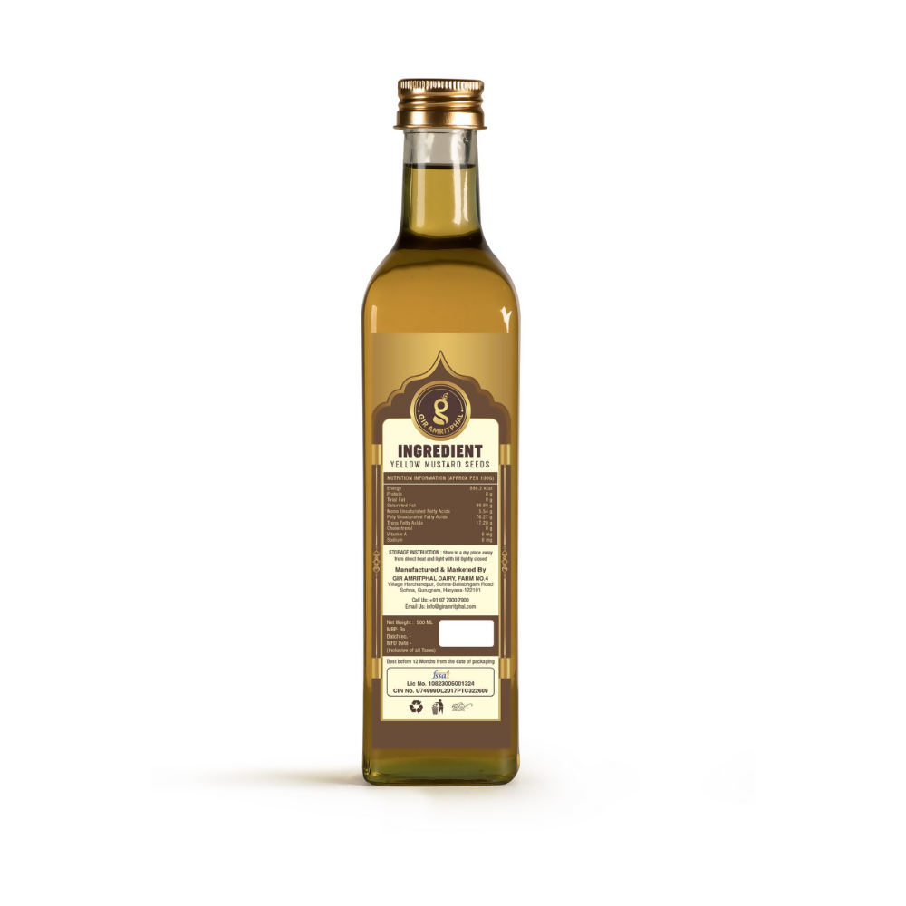 Giramritphal Kachi Ghani Cold Pressed Yellow Mustard Oil | Grocsy