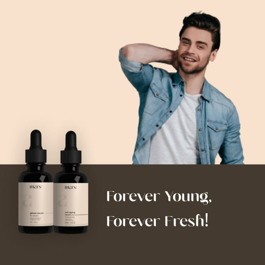 Mars By GHC Forever young kit (Gloww skin serum, Anti Ageing Serum) | Grocsy