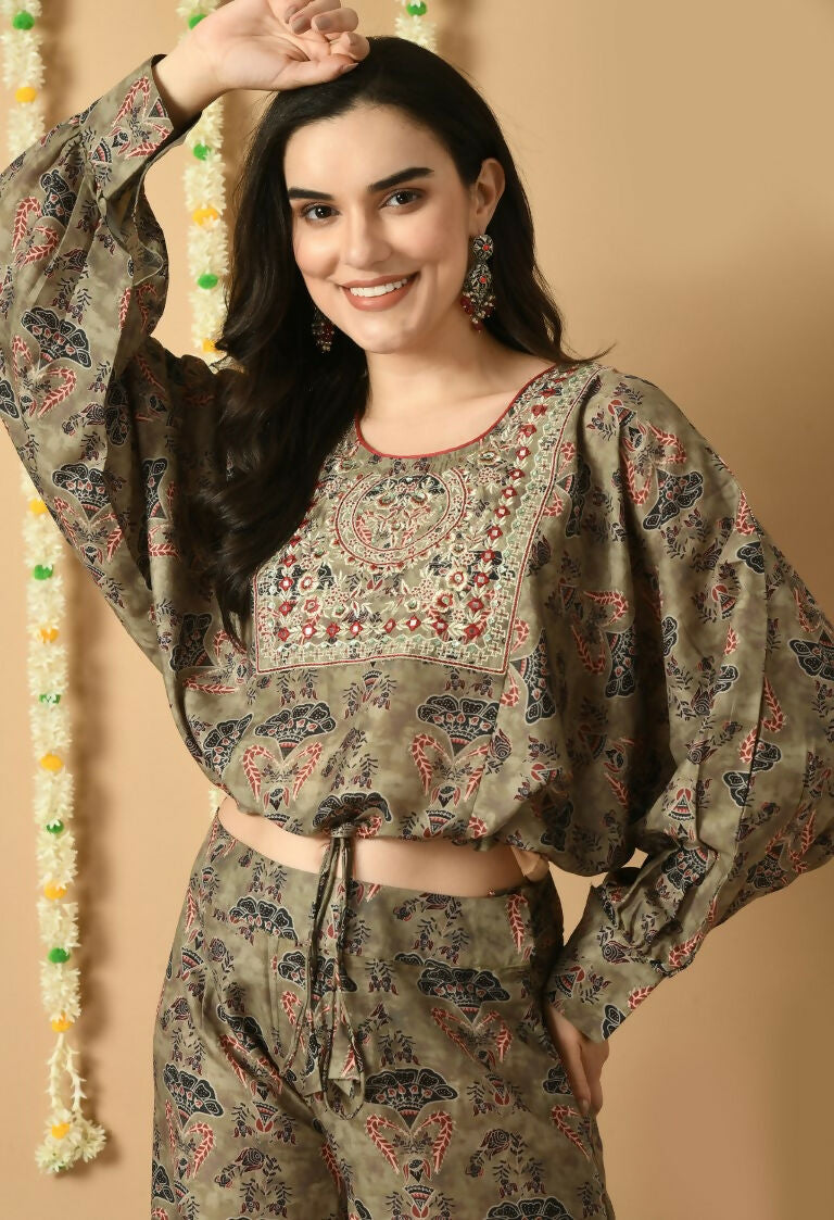Joban Fashion D.Green Maslin Kurta Set | Grocsy