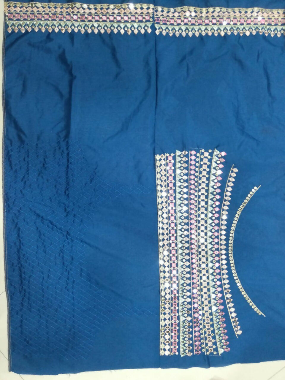 Jyoti Fashion Gorgeous Blue Sequins with Thread & Zari Embroidery Chinon Lehenga Choli with Dupatta | Grocsy