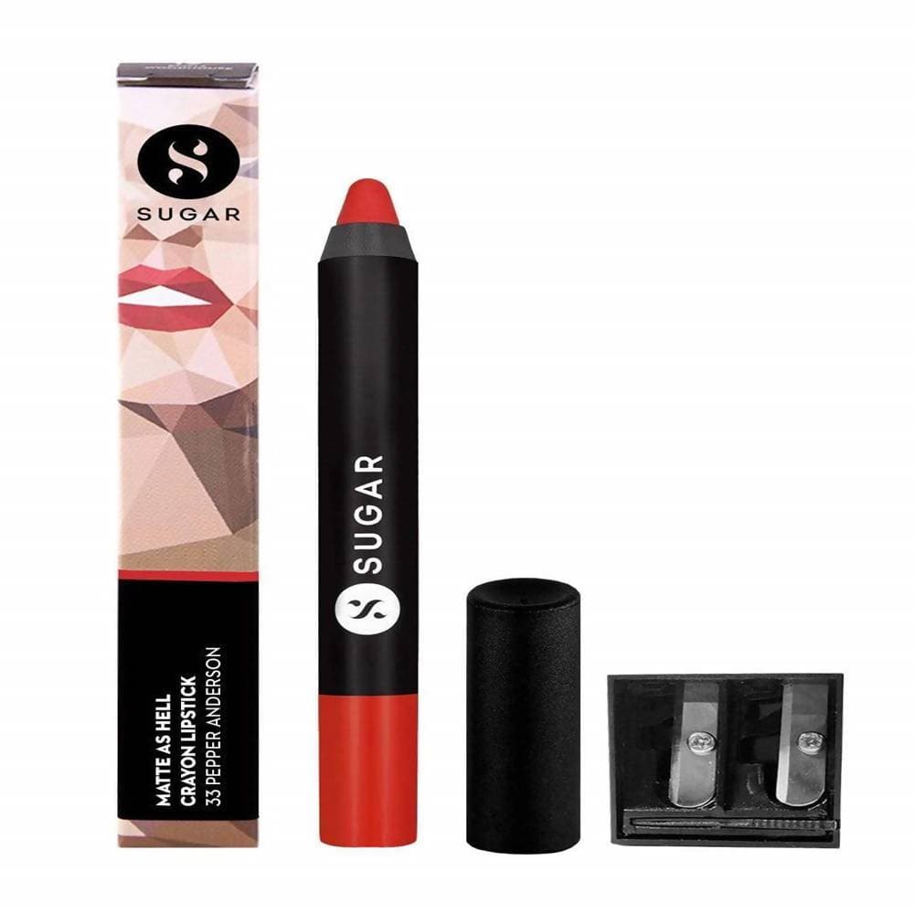 Sugar Matte As Hell Crayon Lipstick - Pepper Anderson (Orangey red) | Grocsy