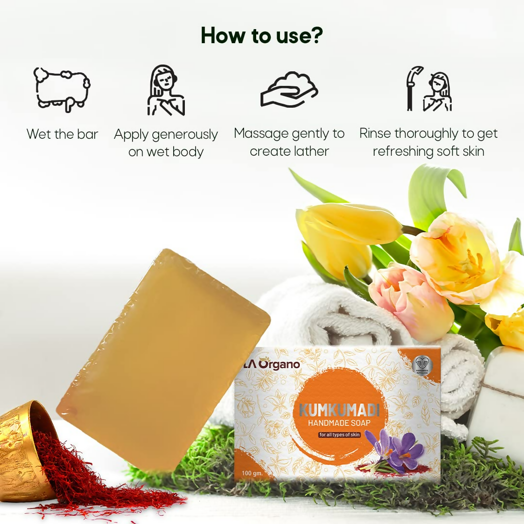 LA Organo Kumkumadi Handmade Natural Bath Soap | Grocsy
