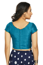 Aastha Fashion Women's Firozi Art Silk Designer Party Wear Readymade Blouse | Grocsy