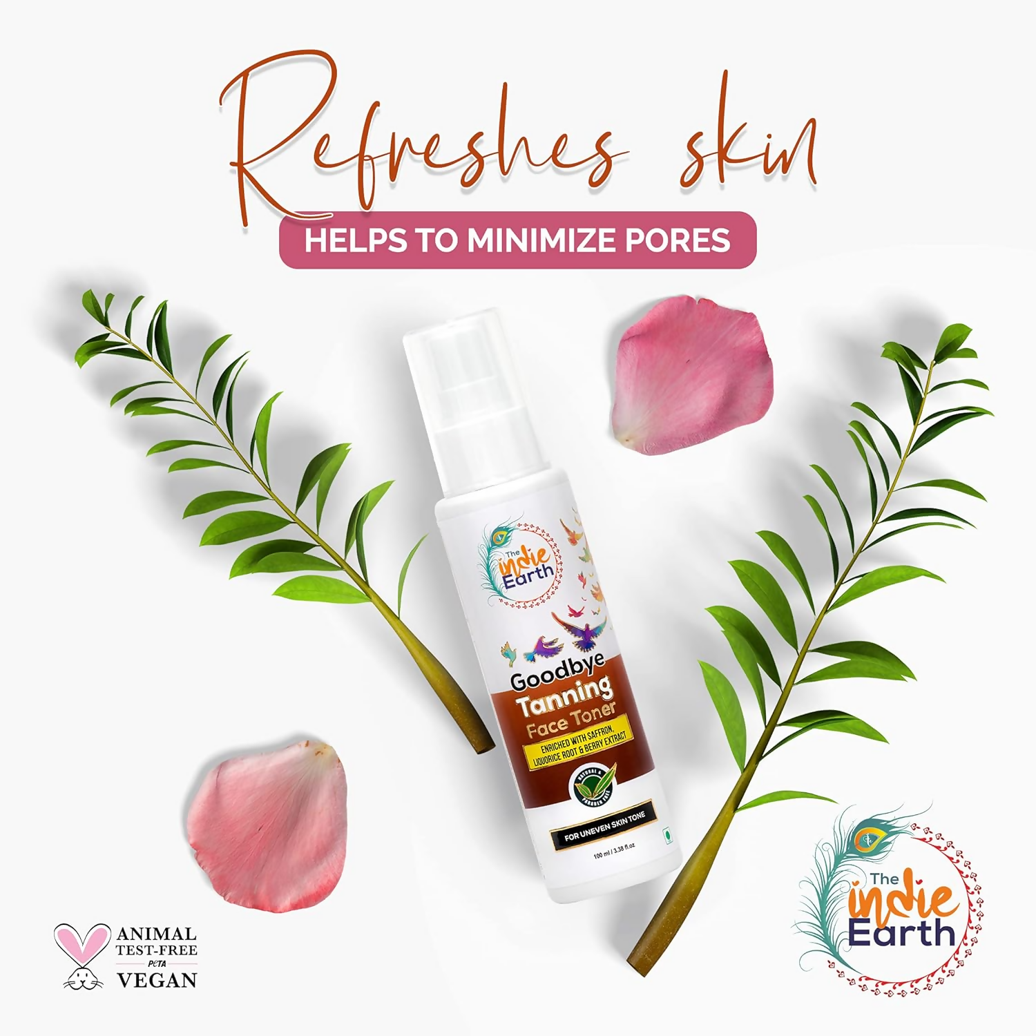 The Indie Earth Goodbye Tanning (Skin Brightening) Face Toner | Grocsy