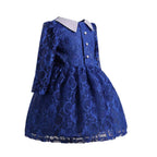 Asmaani Baby Girl's Blue Colour Satin A-Line Maxi Full Length Dress (AS-DRESS-22199) | Grocsy