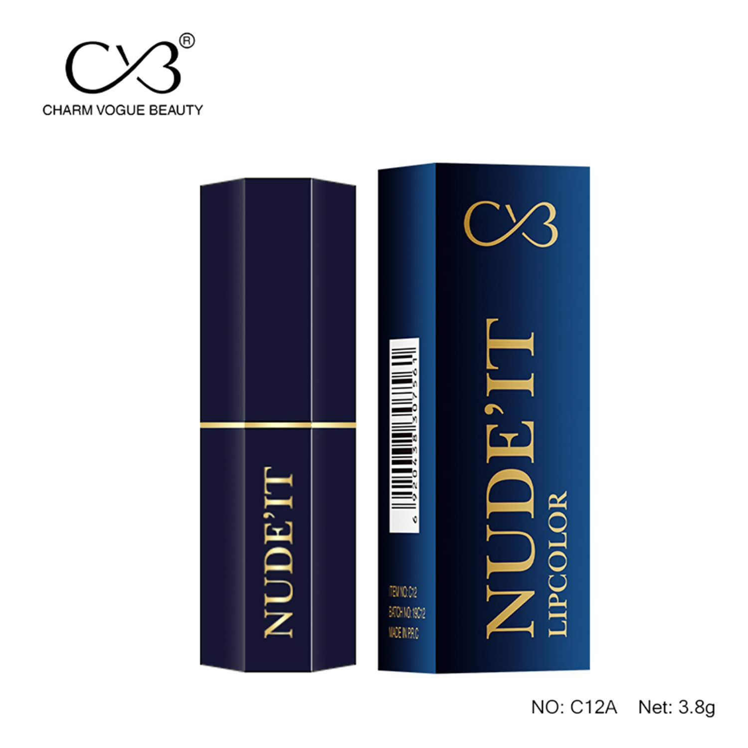 CVB C12 Nude’It Lip Colour for Smudge Proof Matte Finish 204 Rusty | Grocsy