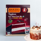 BAKERS Eggless Cake Mix - Vanilla, Choclate, Redvelvet | Grocsy