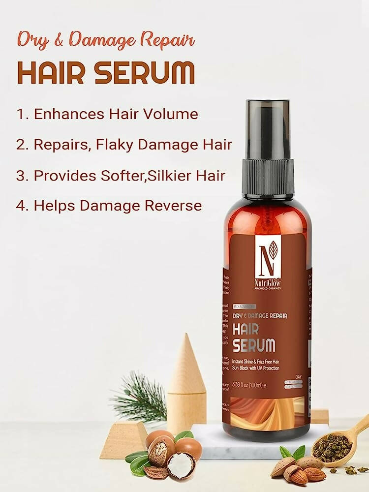 NutriGlow Advanced Organics Hair Repair Serum | Grocsy