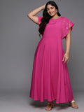 Ahalyaa Women's Traditional wear Ethnic Dress - Pink | Grocsy