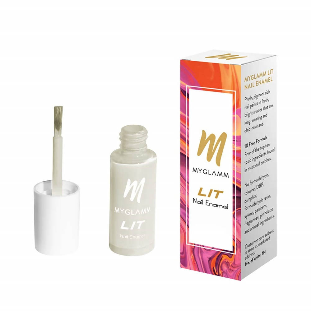 MYGLAMM LIT Nail Paint - Groundwork - Transparent Base Coat (7 Ml) | Grocsy
