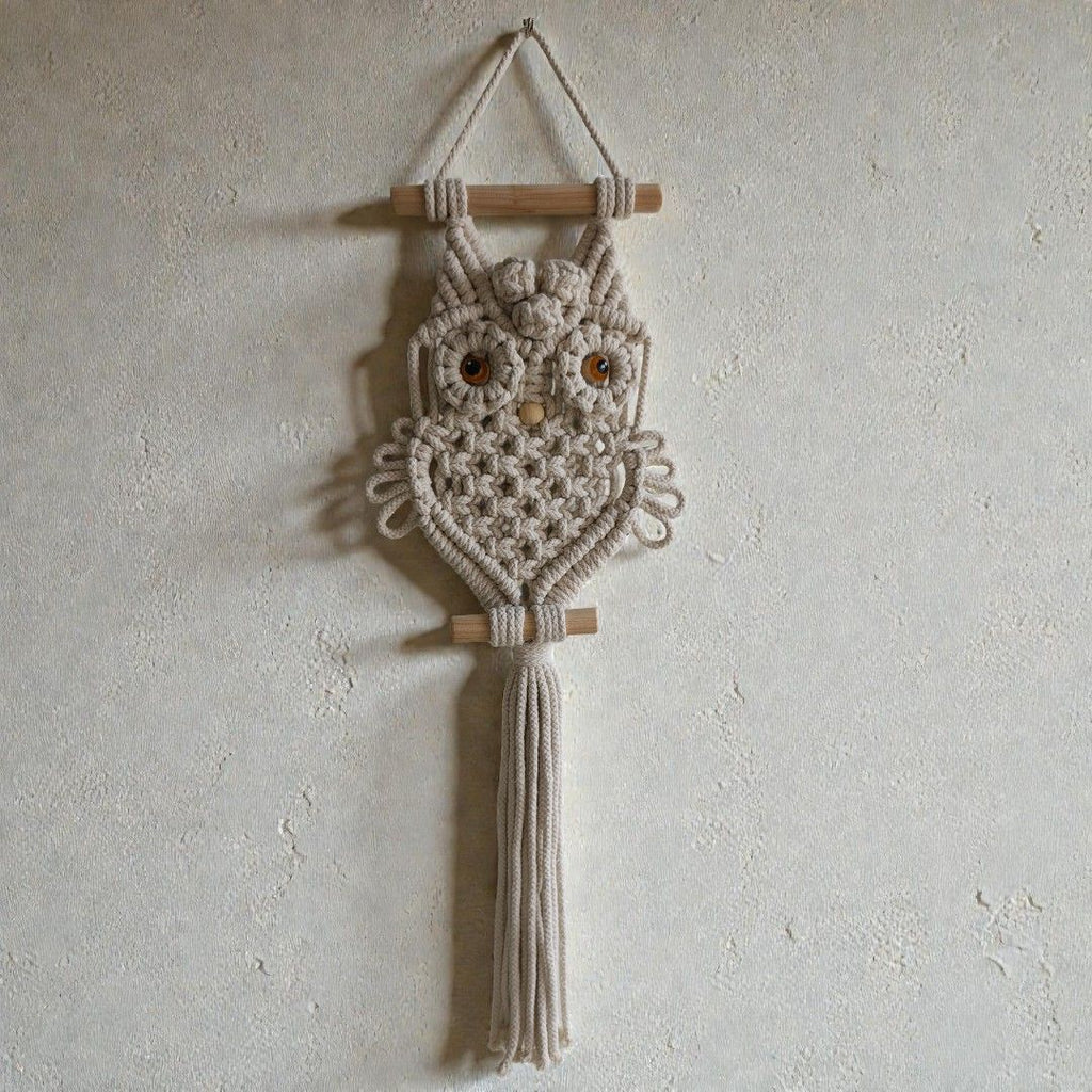 Sun Mun Decors Premium Macrame Owl | Grocsy