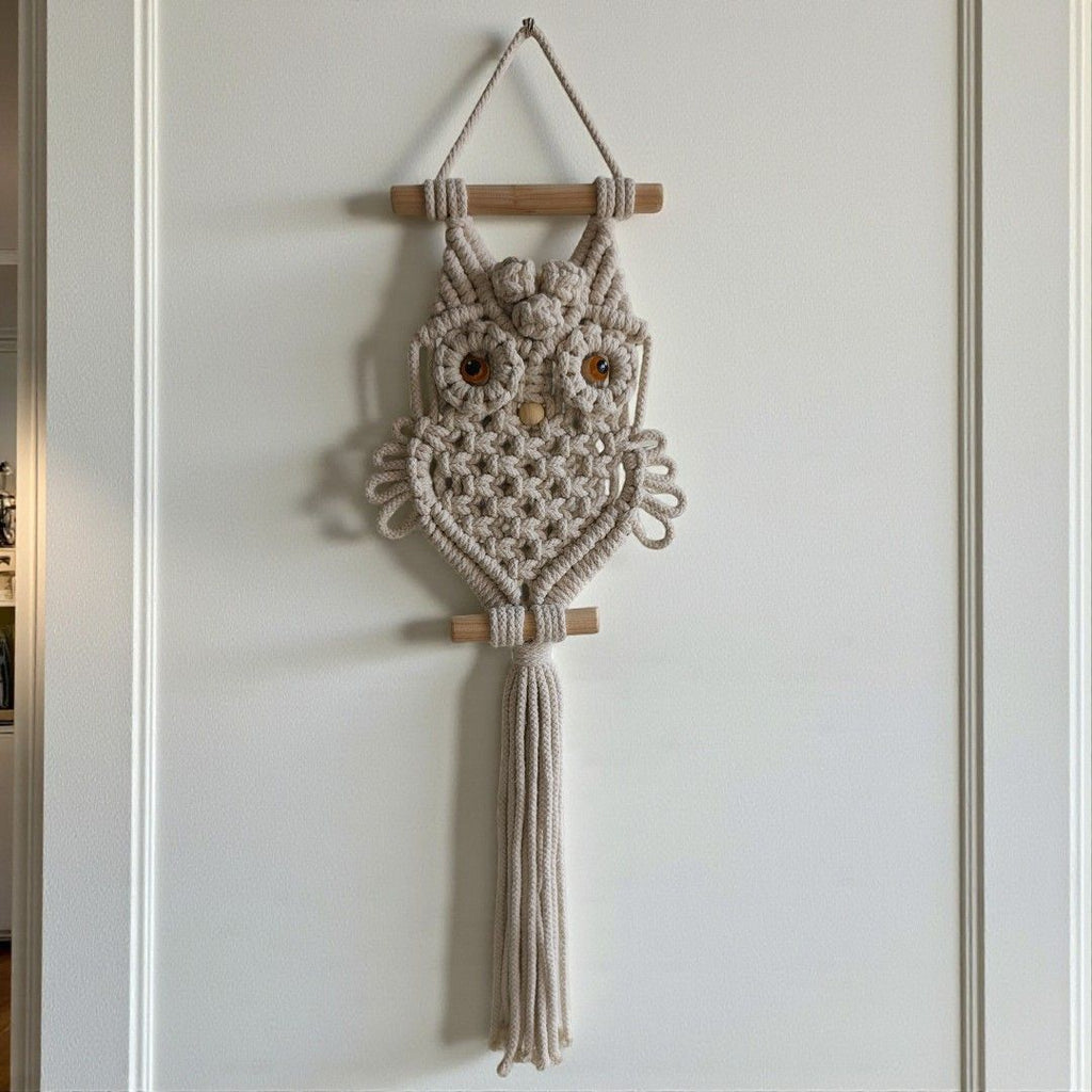 Sun Mun Decors Premium Macrame Owl | Grocsy