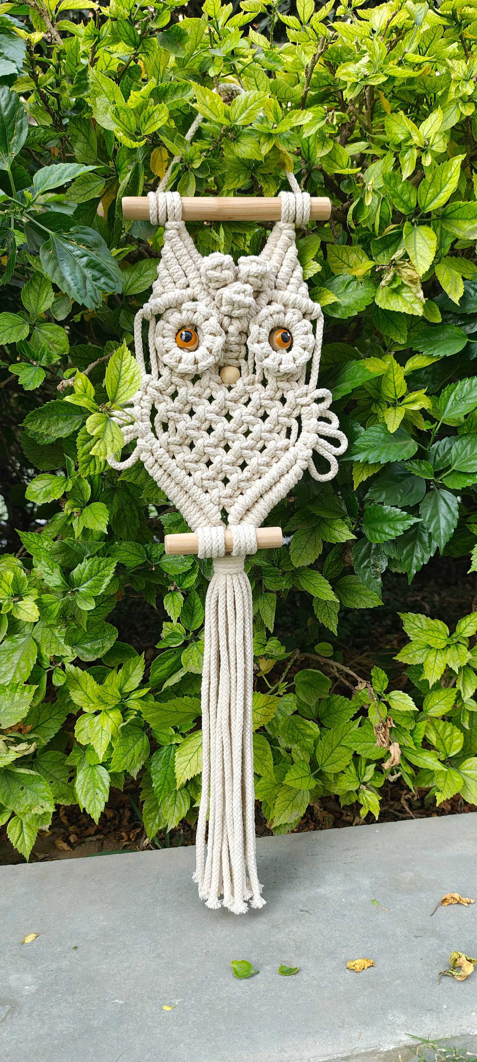 Sun Mun Decors Premium Macrame Owl | Grocsy