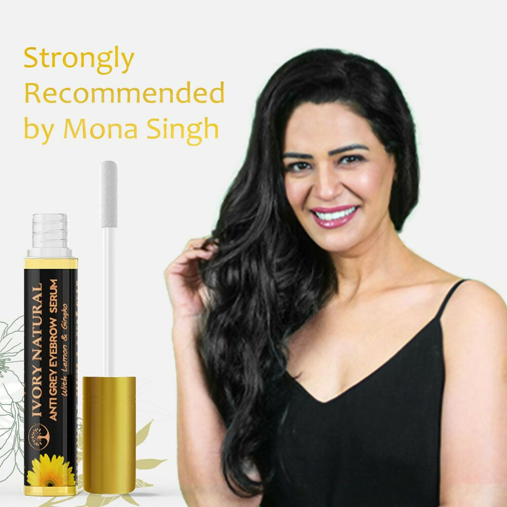Ivory Natural Grey Eyebrow Serum - Rejuvenates, Nourishes, And Restores Natural Color Of Eyebrows | Grocsy