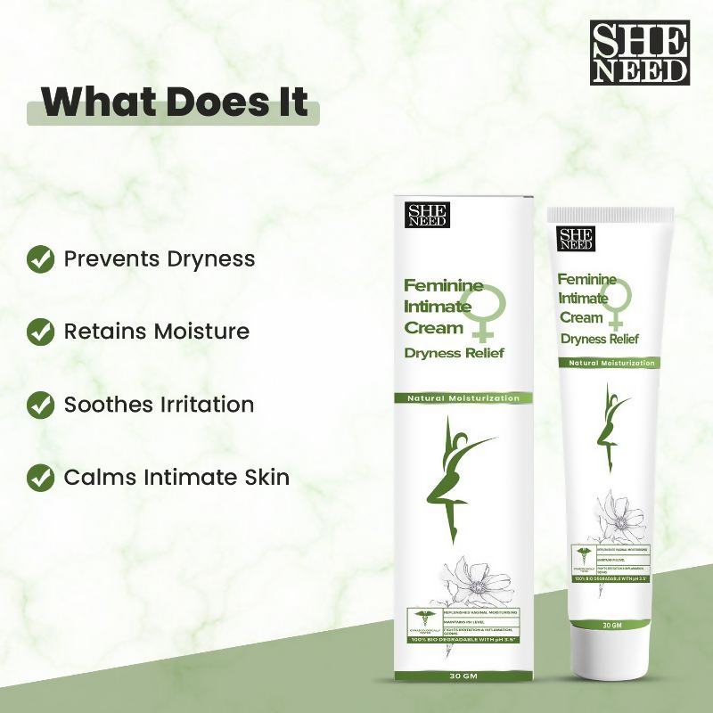 SheNeed Feminine Intimate Cream Dryness Relief | Grocsy