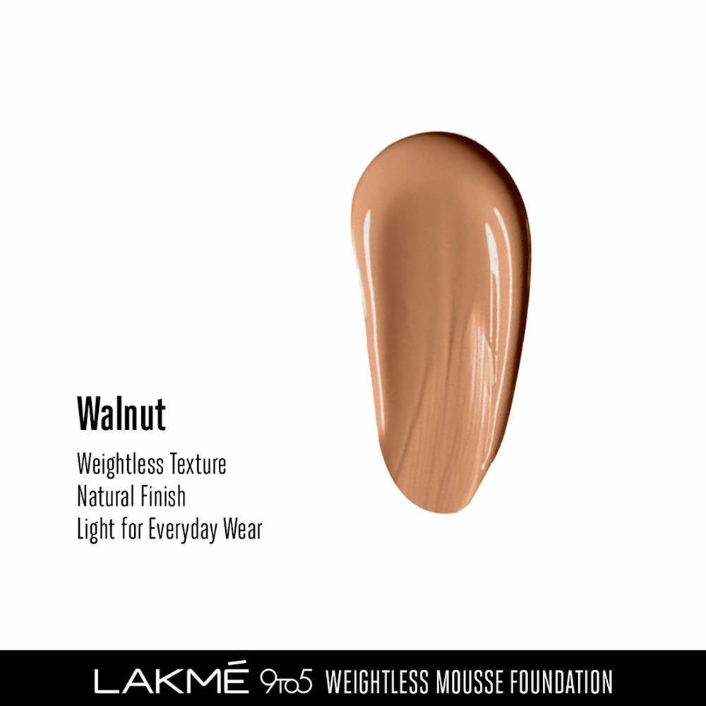 Lakme 9To5 Weightless Mousse Foundation - Walnut | Grocsy