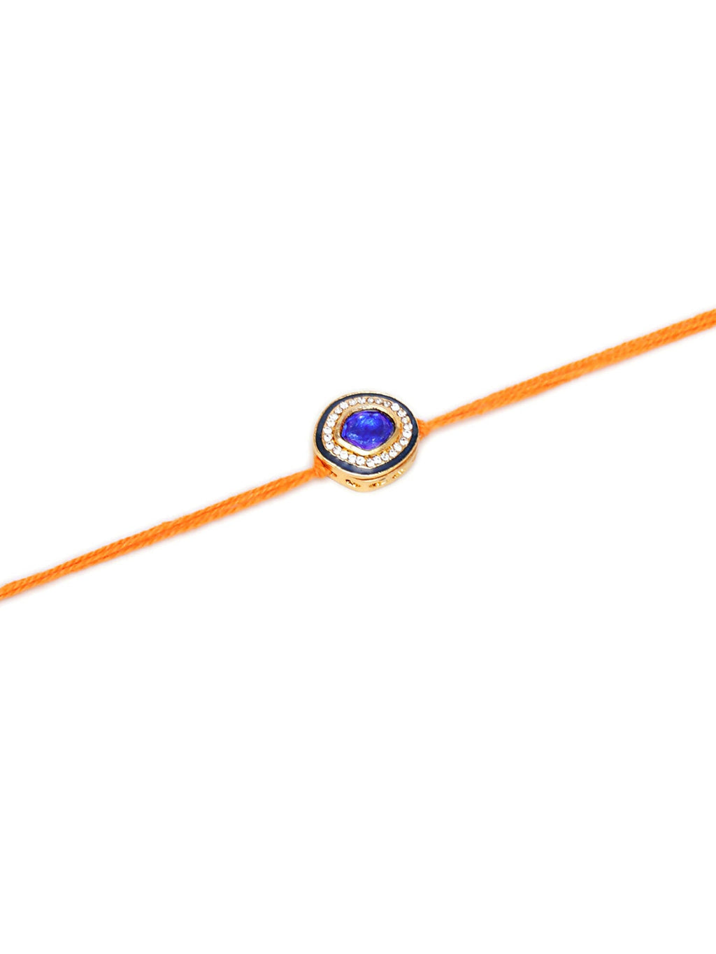 Designer kundan Rakhi - Ruby Raang | Grocsy