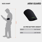 Moonwalkr Cricket Arm Guard Kids Size - Black | Grocsy
