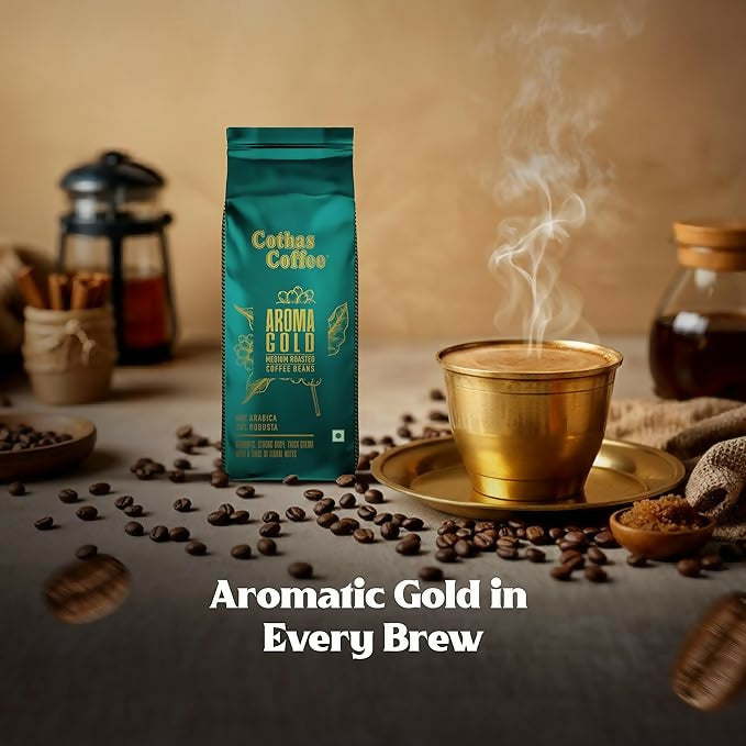 Cothas Coffee Aroma Gold Medium Roasted Coffee Beans | Grocsy